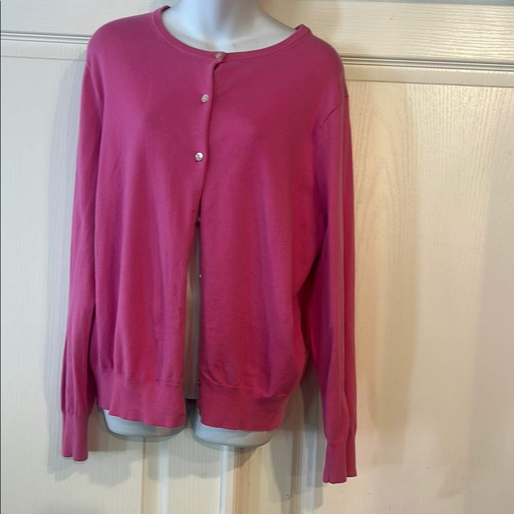 Lands' End Vibrant Pink Sweater